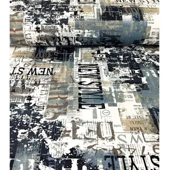 Loneta dekorační látka noviny Vogel | RTex