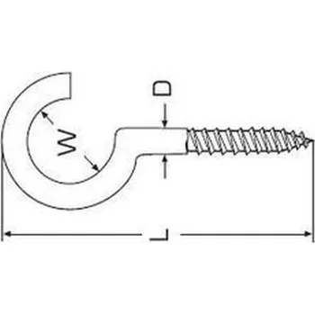 Vrut hák 2.5x30 ZINEK otevřený do dřeva s vrutem