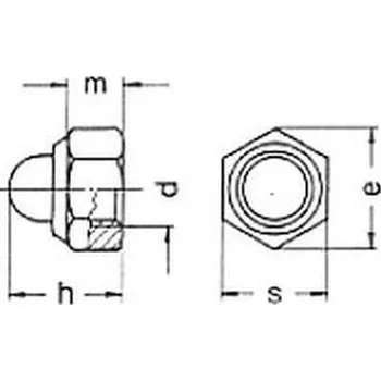 Spojovací materiál matice M4 ZINEK /6/ pojistná + klobouková DIN 986