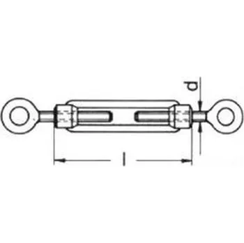 Šroub napínák M10 ZINEK S235JR oko+oko DIN 1480