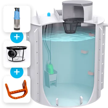 nádrž Plastino Komplet plastová nádrž na dešťovou vodu k obetonování 7 000 l