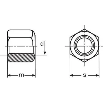 Matice matice M16 A4 NEREZ vysoká 1.5d SW24 DIN 6330