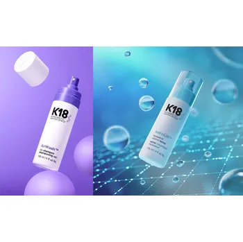 Kosmetická sada K18 Hair AirWash dry shampoo + K18 HAIR AstroLift Reparative Volume Spray - výhodný set + cestovní balení suchého oleje K18