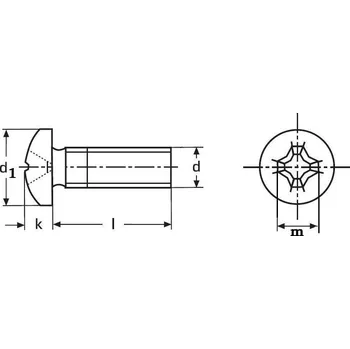 Šroub šroub M8x12 A2 NEREZ půlkulatá hlava křížová drážka PH DIN 7985