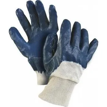 Pracovní rukavice Rukavice Harrier polomáč. v nitrilu vel.10 modré