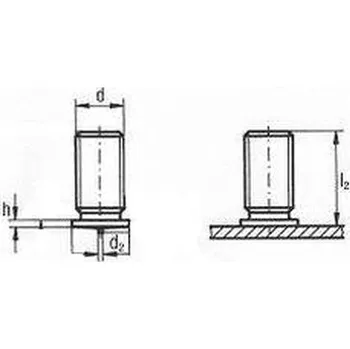 Šroub čep M5x16 A2 NEREZ +čípek navařovací PT vnější závit DIN 32501 ISO 13918