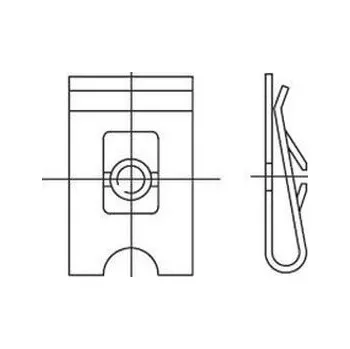Matice matice M6 0.5-4.0 15x23.4 BÍLÝ ZINEK rychloupínací typ RPI