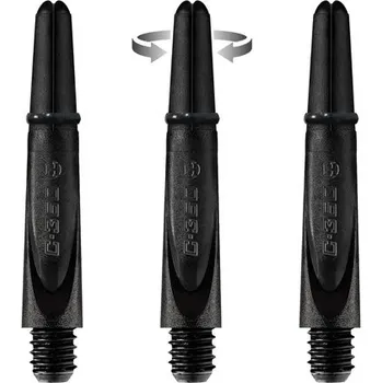 Příslušenství pro šipky Násadky Harrows Carbon 360 Black Short