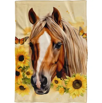 deka Deka 200 x 140 cm - Kůň a slunečnice