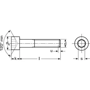 Spojovací materiál imbus M10x55 A2 NEREZ válcová hlava DIN 912