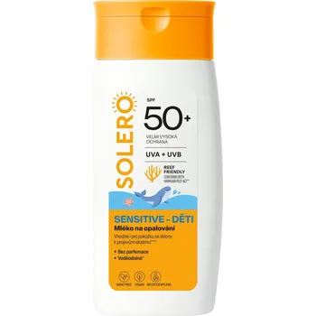 Přípravek na opalování Solero Sensitive děti mléko na opalování SPF50+ 200 ml