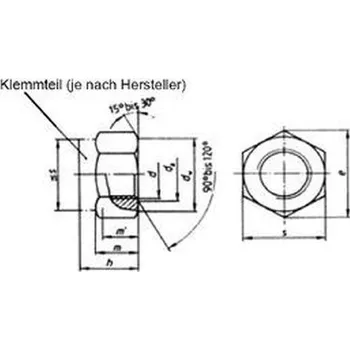 Matice matice M20 ZINEK /8/ pojistná kovová DIN 6925