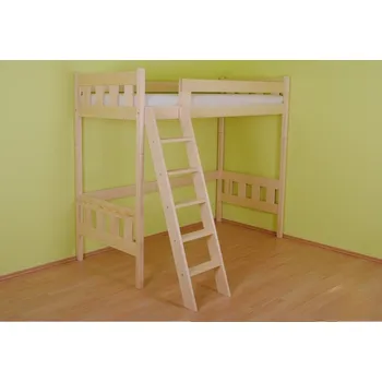 Postel Truhlářství Miroslav Šteker Jednolůžková patrová postel Mona Varianta produktu: Základní varianta, Zvolte rozměr matrace (cm): 195 x 85, Umístění žebříku: vpravo