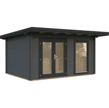 Zahradní stavba Palmako Zahradní domek HEIDI 11,7 m² Barva: Tmavě šedá RAL7012 + antracit RAL7016, nátěr