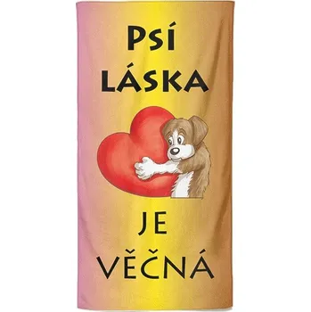 Osuška 140 x 70 cm - Psí láska je věčná