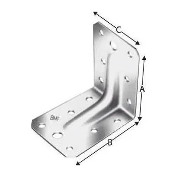 Tesařské kování úhelník 65x90x90 s žebrem SIMPSON STRONG-TIE ŽÁROVÝ ZINEK -90