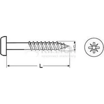 Vrut vrut univerzální 6.0x90 BÍLÝ ZINEK půlkulatá hlava, křížová drážka, DIN 7505B