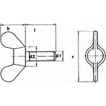 Šroub šroub M6x30 ZINEK křídlový DIN 316 GT
