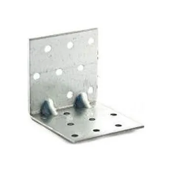 Tesařské kování úhelník 40x40x40x1.5mm BÍLÝ ZINEK montážní s prolisem KMP1