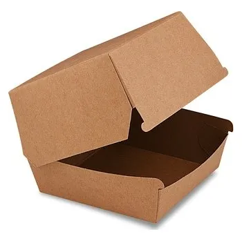Jednorázové nádobí Hamburger box kraft 115 x 115 x 78 mm, 100 ks
