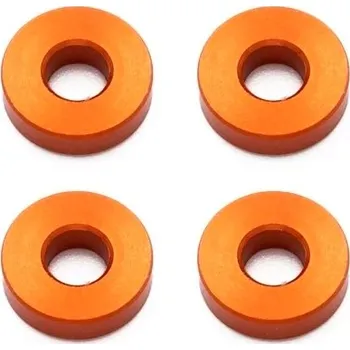 Oranžová hliníková podložka 3x7,5x2 mm, 4 ks.