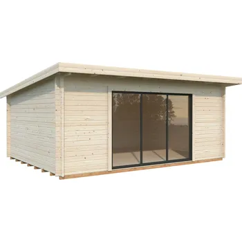Palmako Zahradní domek LEA 19,4 m² s posuvnými dveřmi Barva: Přírodní, neimpregnováno, Typ dveří: Posuvné dveře s dvojsklem (Slide Plus)