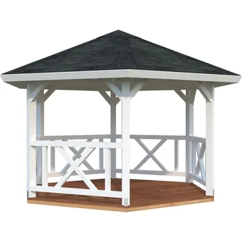 Zahradní stavba Palmako Altán BETTY 9,9 m² Barva: Bílá RAL9016 + bílá RAL9016, nátěr