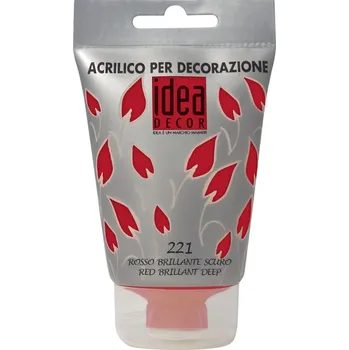 Vodová barva Maimeri Idea Decor Akrylová barva Brilliant Red Deep 110 ml 1 ks
