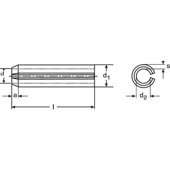 Spojovací materiál kolík 6x45 ZINEK pružný DIN 1481 ISO 8752