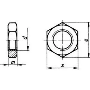 Matice matice M12 ŽLUTÝ ZINEK nízká 18-klíč ISO 4035