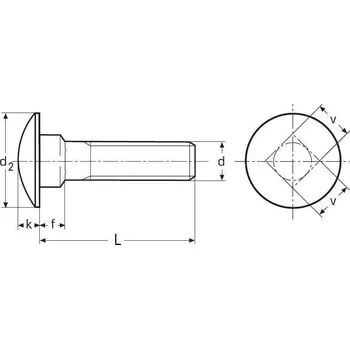 Šroub šroub M8x40 ZINEK 8.8 vratový DIN 603