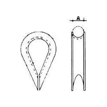 Lano srdcovka 8 ZINEK pro lano DIN 65457 (DIN 6899 A) 8x9