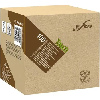 Papírový ubrousek Ubrousky 33 x 33 cm 2-vrstvé EKO béžová, 100 ks