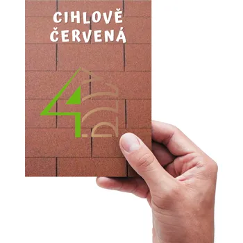 Stavebniny IKO Střešní krytina ŠINDEL obdélník 3,0 m² Barva: Cihlově červená