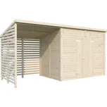 Palmako Domek na nářadí LEIF 4,5+2,9 m² Barva: Bílá, máčení