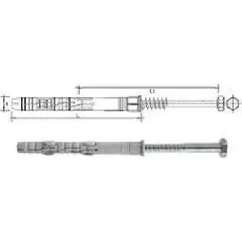 Hmoždinka hmoždinka 10x80 RMS rámová + vrut 6hranná hlava