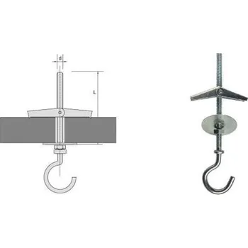 Hmoždinka hmoždinka M4x75 s hákem sklopná HSD-C