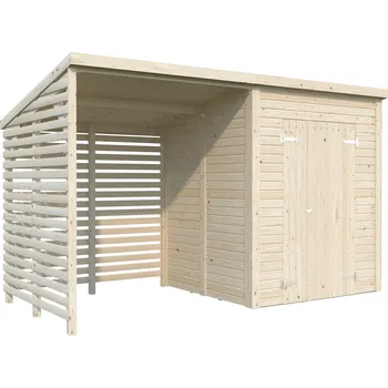 Zahradní domek Palmako Domek na nářadí LEIF 3,0+2,9 m² Barva: Bílá, máčení