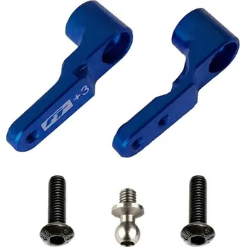 RC model FT B6 hliníkové páky řízení, modré, +3mm, 2 ks.
