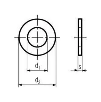 podložka plastová podložka M2.5 pr. 2.7x6x0.5 polyamid plochá DIN 125