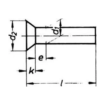 Nýt nýt 4x12 Al-hliník zápustná hlava DIN 661