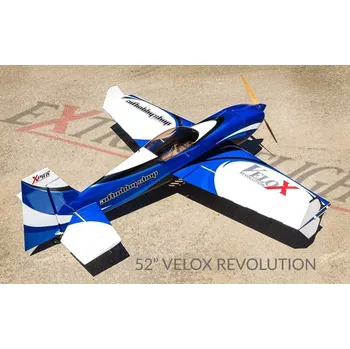 RC model letadla 52" Velox 1,32m - Modro - bílá + doprava zdarma