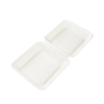 Jednorázové nádobí Menu box BIO cukrová třtina 1-dílný 23,5 x 22,7 x 5/8 cm , 50 ks