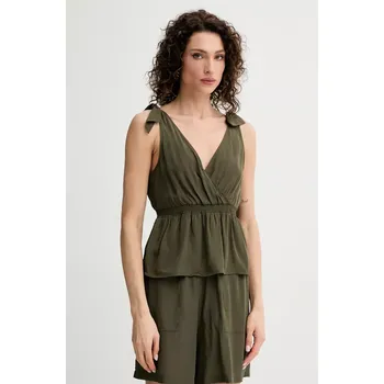 Dámská halenka Halenka Liu Jo dámská, zelená barva, hladká, VA5050.T2920 87X, vel. S