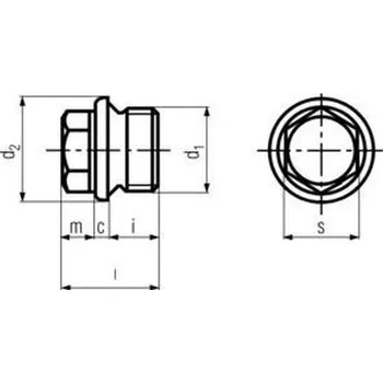 Fitinka zátka G3/4" ZINEK 5.8 vypouštěcí DIN 910