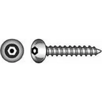 Spojovací materiál šroub do plechu 3.5x13 A2 NEREZ půlkulatá hlava PIN-HEXAGON bezpečnostní