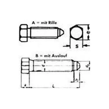 Šroub šroub M20x100 BEZ PÚ 8.8 odtlačovací DIN 564B