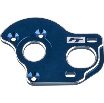 RC model FT B6.3 hliníkový Laydown/Layback držák motoru 3.5mm, modrý, 1 ks.
