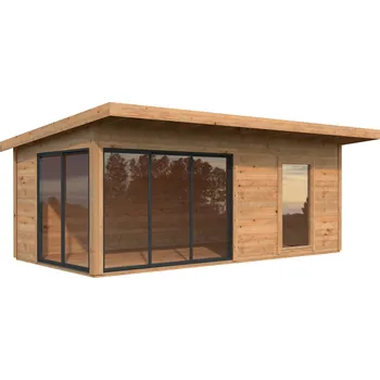 Zahradní domek Palmako Zahradní domek ANDREA 17,1 m² s posuvnými dveřmi Barva: Hnědá, máčení, Typ dveří: Posuvné dveře s jednosklem (Slide)