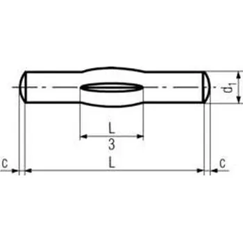 Spojovací materiál kolík 5x24 BEZ PÚ roubík.rýhovaný DIN 1475
